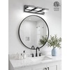 image:imageVOLISUN 3 Light Bathroom Vanity Light 24 inch Dimmable Bathroom Light Fixtures Over Mirror 5 Color Temperatures 180Rotatable Head Black LED Vanity Lights for BathroomsETL CertificatedBlack5CCT