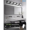 image:imageVOLISUN 3 Light Bathroom Vanity Light 24 inch Dimmable Bathroom Light Fixtures Over Mirror 5 Color Temperatures 180Rotatable Head Black LED Vanity Lights for BathroomsETL CertificatedBlack5CCT