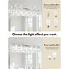 image:imageVOLISUN Crystal Vanity Lights for Bathroom 5 Light Bathroom Vanity Light Modern Stainless Steel Bathrooms Lights Over Mirror Chrome Bathrooms Lights FixturesUL CertificatedExclude BulbChrome