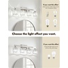 image:imageVOLISUN Crystal Vanity Lights for Bathroom 5 Light Bathroom Vanity Light Modern Stainless Steel Bathrooms Lights Over Mirror Chrome Bathrooms Lights FixturesUL CertificatedExclude BulbChrome