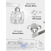 image:imageVOLISUN Crystal Vanity Lights for Bathroom 5 Light Bathroom Vanity Light Modern Stainless Steel Bathrooms Lights Over Mirror Chrome Bathrooms Lights FixturesUL CertificatedExclude BulbChrome