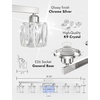 image:imageVOLISUN Crystal Vanity Lights for Bathroom 5 Light Bathroom Vanity Light Modern Stainless Steel Bathrooms Lights Over Mirror Chrome Bathrooms Lights FixturesUL CertificatedExclude BulbChrome