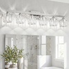 image:imageVOLISUN Crystal Vanity Lights for Bathroom 5 Light Bathroom Vanity Light Modern Stainless Steel Bathrooms Lights Over Mirror Chrome Bathrooms Lights FixturesUL CertificatedExclude BulbChrome