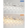 image:imageVOLISUN Crystal Vanity Lights for Bathroom 5 Light Bathroom Vanity Light Modern Stainless Steel Bathrooms Lights Over Mirror Chrome Bathrooms Lights FixturesUL CertificatedExclude BulbChrome
