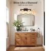 image:imageVOLISUN Crystal Vanity Lights for Bathroom 5 Light Bathroom Vanity Light Modern Stainless Steel Bathrooms Lights Over Mirror Chrome Bathrooms Lights FixturesUL CertificatedExclude BulbBlack
