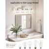 image:imageVOLISUN Crystal Vanity Lights for Bathroom 5 Light Bathroom Vanity Light Modern Stainless Steel Bathrooms Lights Over Mirror Chrome Bathrooms Lights FixturesUL CertificatedExclude BulbChrome