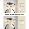 image:imageVOLISUN Crystal Vanity Lights for Bathroom 5 Light Bathroom Vanity Light Modern Stainless Steel Bathrooms Lights Over Mirror Chrome Bathrooms Lights FixturesUL CertificatedExclude BulbBlack