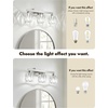 image:imageVOLISUN Crystal Vanity Lights for Bathroom 5 Light Bathroom Vanity Light Modern Stainless Steel Bathrooms Lights Over Mirror Chrome Bathrooms Lights FixturesUL CertificatedExclude BulbChrome