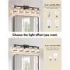 image:imageVOLISUN Crystal Vanity Lights for Bathroom 5 Light Bathroom Vanity Light Modern Stainless Steel Bathrooms Lights Over Mirror Chrome Bathrooms Lights FixturesUL CertificatedExclude BulbBlack