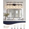 image:imageVOLISUN Crystal Vanity Lights for Bathroom 5 Light Bathroom Vanity Light Modern Stainless Steel Bathrooms Lights Over Mirror Chrome Bathrooms Lights FixturesUL CertificatedExclude BulbBlack