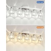 image:imageVOLISUN Crystal Vanity Lights for Bathroom 5 Light Bathroom Vanity Light Modern Stainless Steel Bathrooms Lights Over Mirror Chrome Bathrooms Lights FixturesUL CertificatedExclude BulbChrome