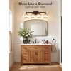 image:imageVOLISUN Crystal Vanity Lights for Bathroom 5 Light Bathroom Vanity Light Modern Stainless Steel Bathrooms Lights Over Mirror Chrome Bathrooms Lights FixturesUL CertificatedExclude BulbBlack