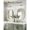 image:imageVOLISUN Crystal Vanity Lights for Bathroom 5 Light Bathroom Vanity Light Modern Stainless Steel Bathrooms Lights Over Mirror Chrome Bathrooms Lights FixturesUL CertificatedExclude BulbChrome