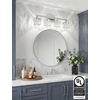 image:imageVOLISUN Crystal Vanity Lights for Bathroom 5 Light Bathroom Vanity Light Modern Stainless Steel Bathrooms Lights Over Mirror Chrome Bathrooms Lights FixturesUL CertificatedExclude BulbChrome