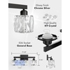 image:imageVOLISUN Crystal Vanity Lights for Bathroom 5 Light Bathroom Vanity Light Modern Stainless Steel Bathrooms Lights Over Mirror Chrome Bathrooms Lights FixturesUL CertificatedExclude BulbBlack