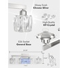 image:imageVOLISUN Crystal Vanity Lights for Bathroom 5 Light Bathroom Vanity Light Modern Stainless Steel Bathrooms Lights Over Mirror Chrome Bathrooms Lights FixturesUL CertificatedExclude BulbChrome