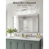 image:imageVOLISUN Crystal Vanity Lights for Bathroom 5 Light Bathroom Vanity Light Modern Stainless Steel Bathrooms Lights Over Mirror Chrome Bathrooms Lights FixturesUL CertificatedExclude BulbChrome