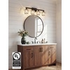 image:imageVOLISUN Crystal Vanity Lights for Bathroom 5 Light Bathroom Vanity Light Modern Stainless Steel Bathrooms Lights Over Mirror Chrome Bathrooms Lights FixturesUL CertificatedExclude BulbBlack