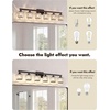 image:imageVOLISUN Crystal Vanity Lights for Bathroom 5 Light Bathroom Vanity Light Modern Stainless Steel Bathrooms Lights Over Mirror Chrome Bathrooms Lights FixturesUL CertificatedExclude BulbBlack