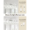 image:imageVOLISUN Crystal Vanity Lights for Bathroom 5 Light Bathroom Vanity Light Modern Stainless Steel Bathrooms Lights Over Mirror Chrome Bathrooms Lights FixturesUL CertificatedExclude BulbChrome