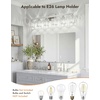image:imageVOLISUN Crystal Vanity Lights for Bathroom 5 Light Bathroom Vanity Light Modern Stainless Steel Bathrooms Lights Over Mirror Chrome Bathrooms Lights FixturesUL CertificatedExclude BulbChrome