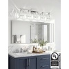 image:imageVOLISUN Crystal Vanity Lights for Bathroom 5 Light Bathroom Vanity Light Modern Stainless Steel Bathrooms Lights Over Mirror Chrome Bathrooms Lights FixturesUL CertificatedExclude BulbChrome