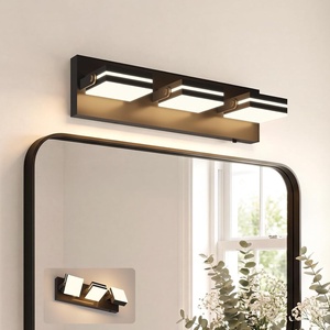 image:imageVOLISUN 3 Light Bathroom Vanity Light 24 inch Dimmable Bathroom Light Fixtures Over Mirror 5 Color Temperatures 180Rotatable Head Black LED Vanity Lights for BathroomsETL CertificatedBlack5CCT
